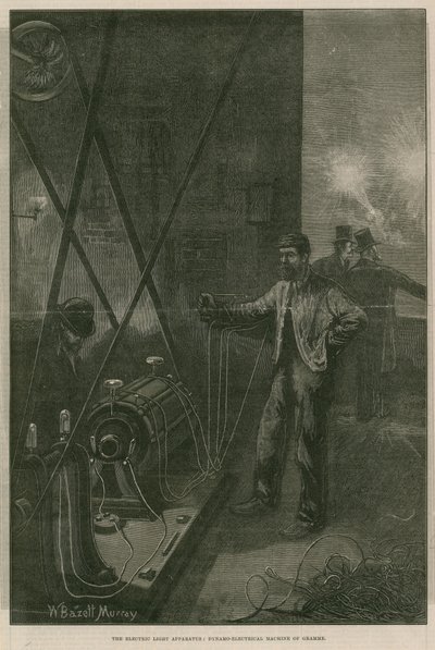 La luce elettrica: macchina dinamoelettrica di Gramme da William Bazett Murray