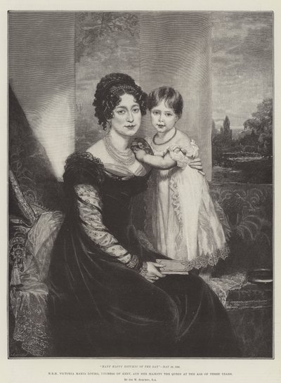 HRH Victoria Maria Louisa, Duchessa di Kent, e Sua Maestà la Regina all