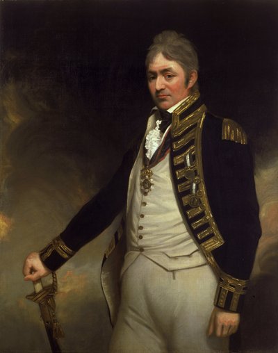 Ritratto del Contrammiraglio Sir Thomas Troubridge (ca. 1758-1807), con le medaglie di Saint Vincent e del Nilo da William Beechey