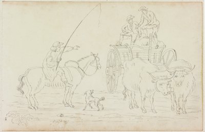 Carro di buoi che blocca la strada da William Beilby