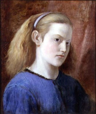 Ritratto di una ragazza in blu da William Bell Scott