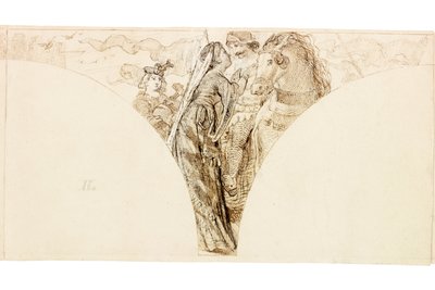 Schizzo per murale a Wallington Hall da William Bell Scott