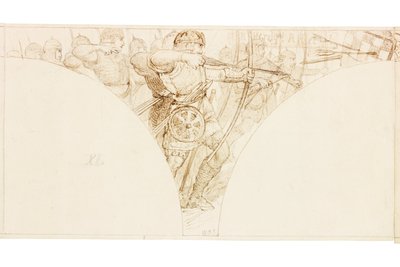 Schizzo per murale a Wallington Hall da William Bell Scott
