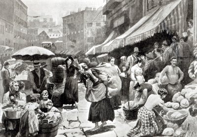 Colonia Italiana di Mulberry Bend a New York, illustrazione in 