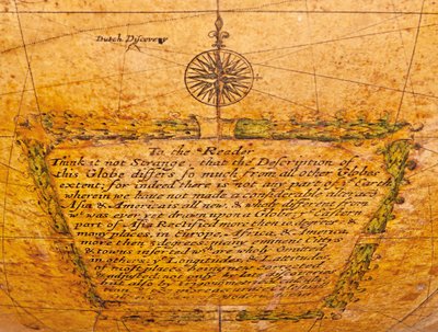 Primo Globo Terrestre Inglese, c.1673 da William Berry