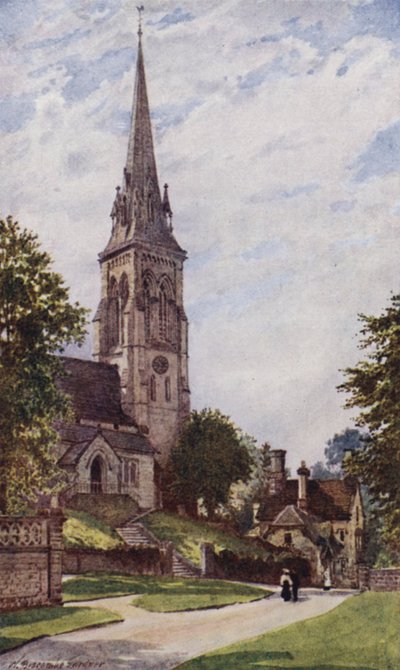 Chiesa di Edensor, Chatsworth da William Biscombe Gardner