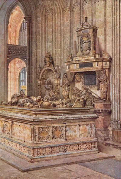 La Cappella del Guerriero, Cattedrale di Canterbury, vista verso ovest da William Biscombe Gardner