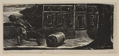 Una pietra che rotola è sempre priva di muschio, da Pastorali di Virgilio di Thornton, 1821 da William Blake