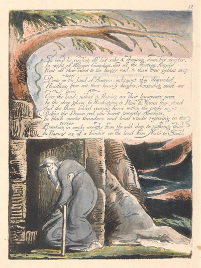 America. Una Profezia, Tavola 14, Così Gridava Lui.... da William Blake
