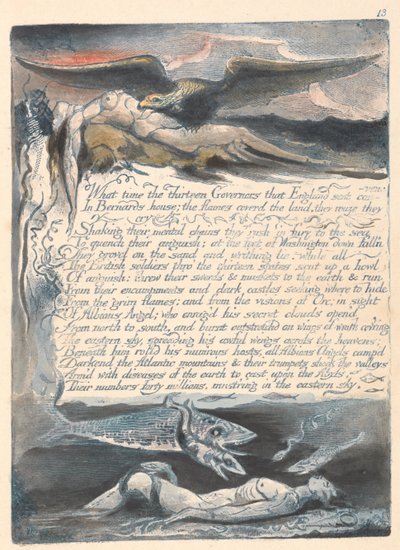America. Una Profezia, Tavola 15, Quando i Tredici Governatori.... da William Blake