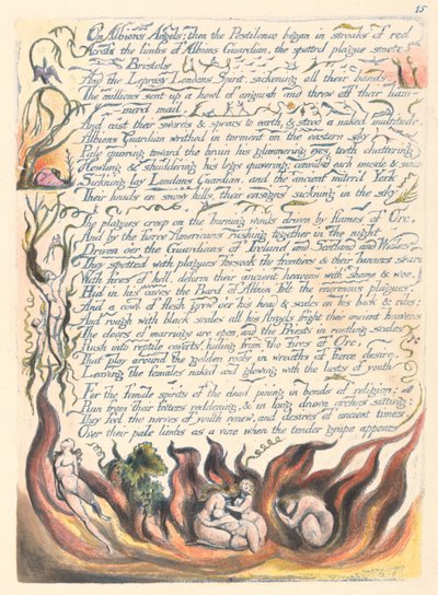America. Una Profezia, Tavola 17, Sugli Angeli di Albione.... da William Blake