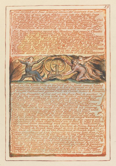 "Und geformt zu vier kostbaren Steinen..." (Platte 59) da William Blake
