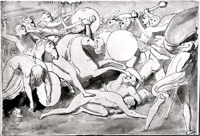 Scena di battaglia da William Blake