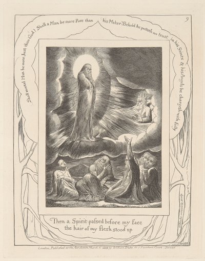 Libro di Giobbe, Tavola 9, La Visione di Elifaz da William Blake