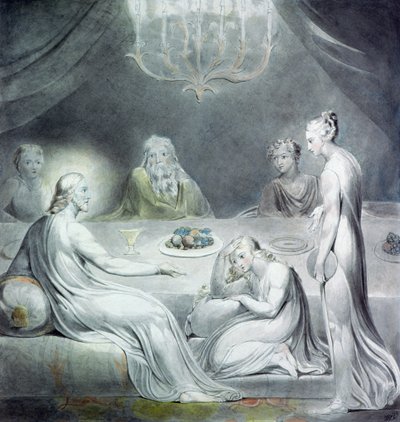 Cristo nella casa di Marta e Maria o La Maddalena penitente da William Blake