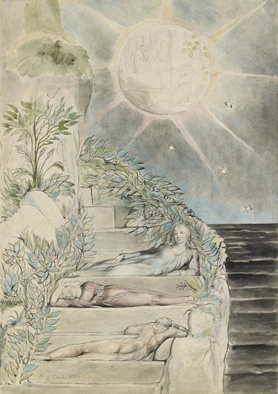 Dante e Stazio dormono, Virgilio guarda da William Blake