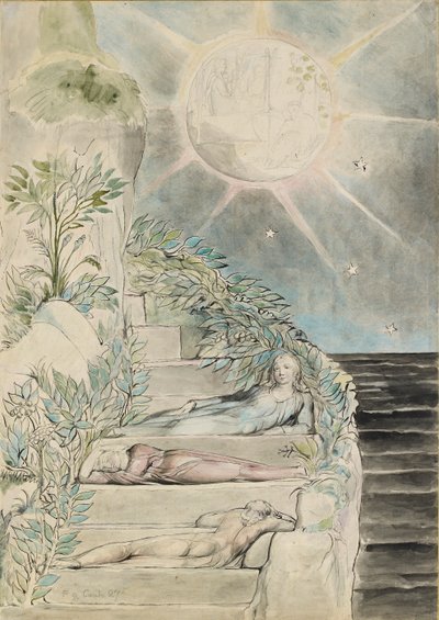 Dante e Stazio dormienti, Virgilio che osserva illustrazione alla 