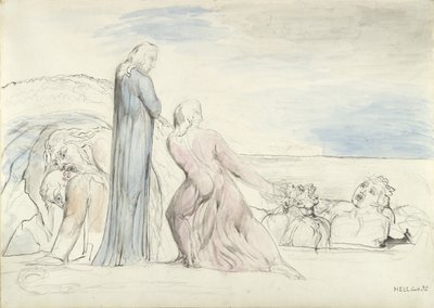Dante che afferra il Traditore Bocca per i capelli, illustrazione alla 
