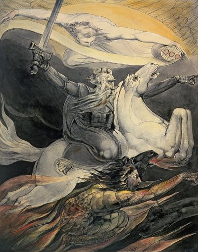 La Morte su un Cavallo Pallido, c.1800 da William Blake