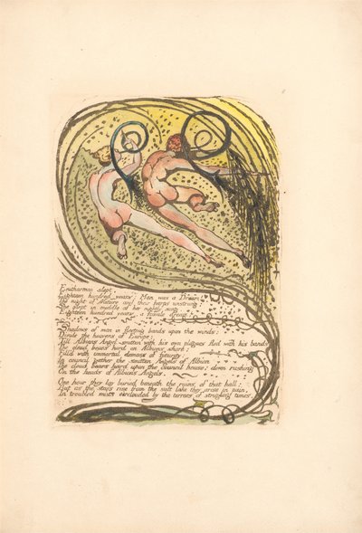 Europa. Una Profezia, Tavola 10, Enitharmon dormiva . . . .  (Bentley 12) da William Blake