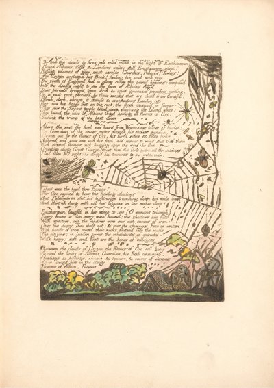 Europa. Una Profezia, Tavola 14, E le nuvole e i fuochi... (Bentley 15) da William Blake