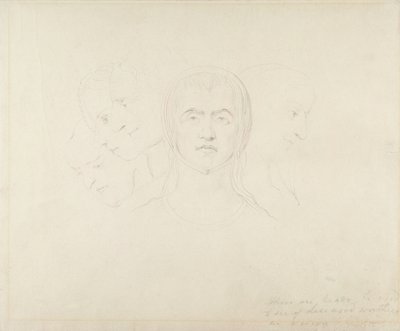 Cinque teste visionarie di donne, c.1820 da William Blake