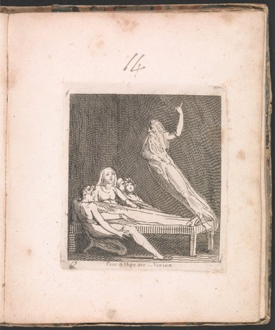 Per Bambini. Le Porte del Paradiso, Tavola 15, Paura e speranza sono -- Visione da William Blake