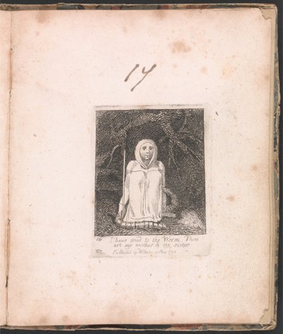 Per Bambini. Le Porte del Paradiso, Tavola 18, Ho detto al Verme... da William Blake