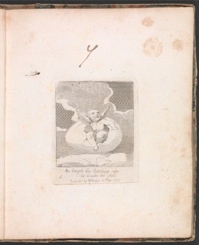 Per Bambini. Le Porte del Paradiso, Tavola 8, Alla fine per la schiusa matura rompe il guscio da William Blake