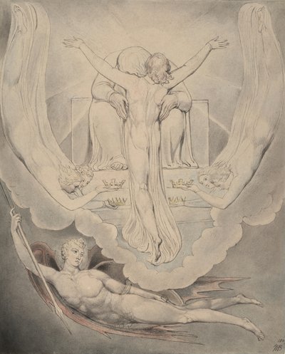 Illustrazione 3 per il "Paradiso Perduto" di Milton: Cristo offre di redimere l