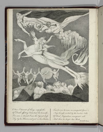 Illustrazione per "Leonora, A Tale" di Gottfreid Augustus Bürger, incisa da Perry, 1796 da William Blake
