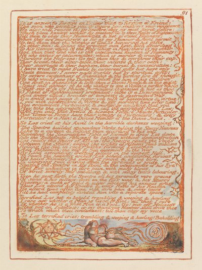 "Es ist leichter, einem Feind zu vergeben..." (Tafel 91) da William Blake