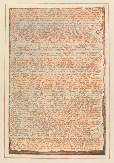Gerusalemme, Tavola 10, Nei forni.... da William Blake
