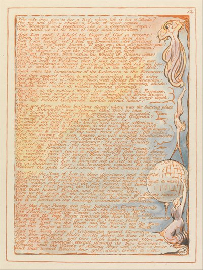 Gerusalemme, Tavola 12, Perché vuoi darle.... da William Blake