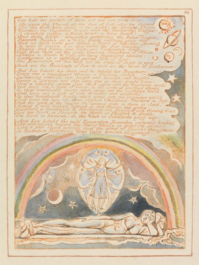 Gerusalemme, Tavola 14, Un capello né una particella di polvere.... da William Blake