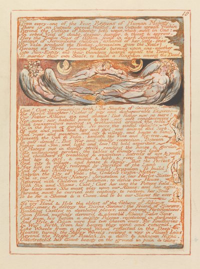 Gerusalemme, Tavola 18, Da ognuno delle Quattro Regioni.... da William Blake