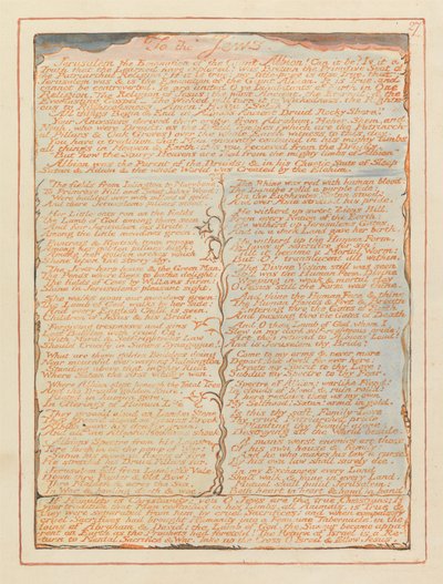 Gerusalemme, Tavola 27, Agli ebrei.... da William Blake