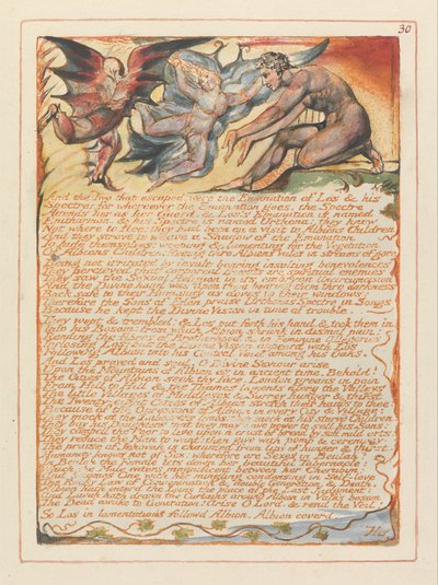 Gerusalemme, Tavola 30, E i due che scapparono.... da William Blake