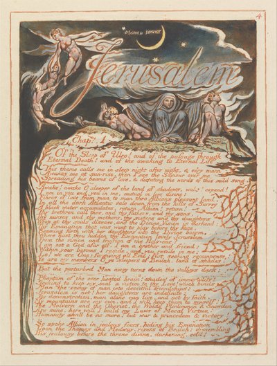 Gerusalemme, Tavola 4, Gerusalemme, Capitolo 1.... da William Blake