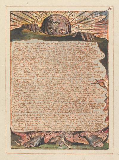 Gerusalemme, Tavola 62, Riposati su di me.... da William Blake