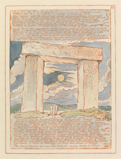 Gerusalemme, Tavola 70, E questa la forma della possente Mano.... da William Blake