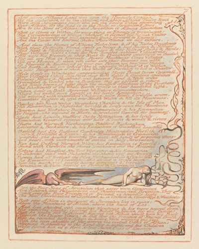 Gerusalemme, Tavola 71, E sopra la Terra di Albion... da William Blake