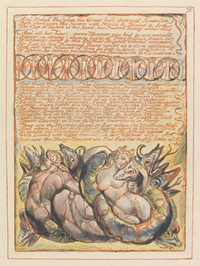 Gerusalemme, Tavola 75, E Rahab Babilonia la Grande... da William Blake