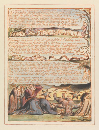 Gerusalemme, Tavola 9, Condensò le sue Emanazioni... da William Blake