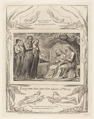 Giobbe Accetta la Carità da William Blake