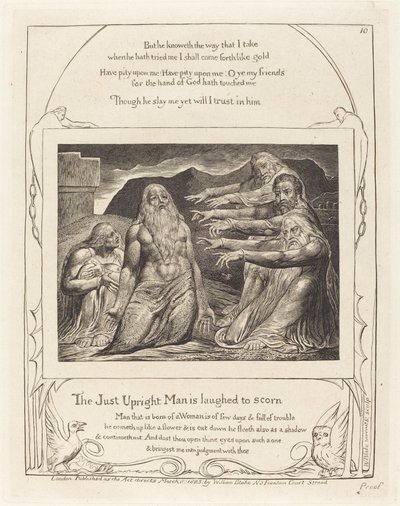 Giobbe rimproverato dai suoi amici da William Blake