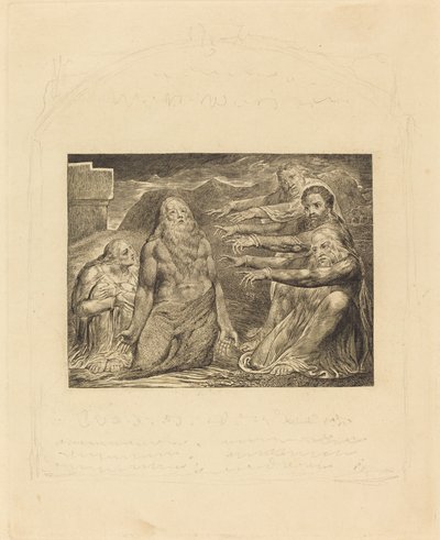 Giobbe rimproverato dai suoi amici da William Blake