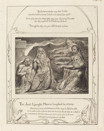 Giobbe rimproverato dai suoi amici da William Blake
