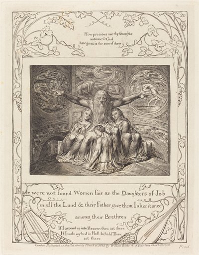Giobbe e le sue figlie da William Blake