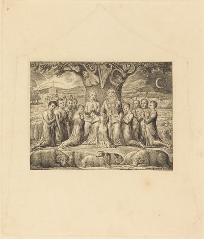 Giobbe e la Sua Famiglia da William Blake